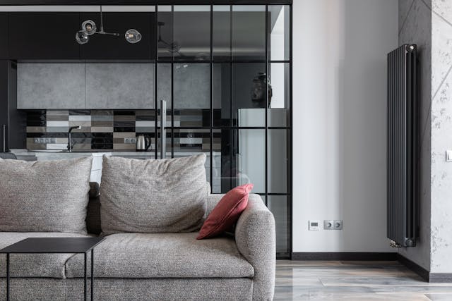 the interior of a modern apartment